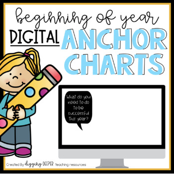 Preview of Beginning of the Year DIGITAL Anchor Charts