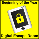 Back to School Escape Room Digital Distance Learning