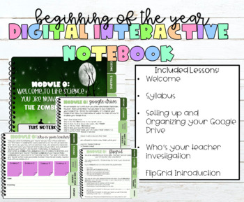 Preview of Beginning of the Year Digital Notebook!