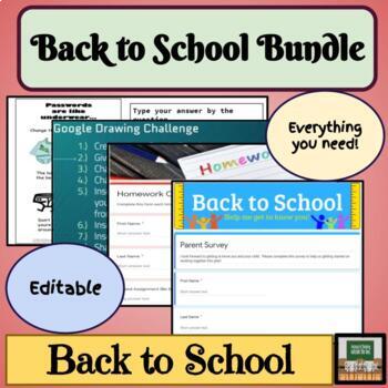 Preview of Back to School - Distance Learning - Forms - Google Training -  Surveys