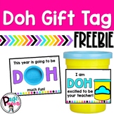 Beginning of the Year Doh Gift Tag Freebie