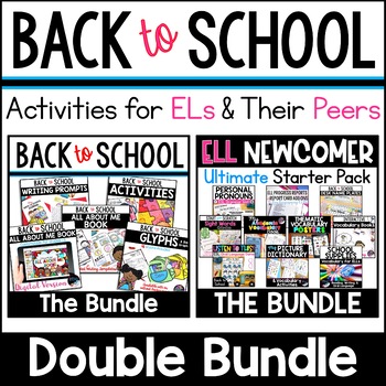Preview of Beginning of the Year ESL Worksheets, Activities for Whole Class & ELL Bundle