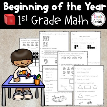 Preview of Beginning of the Year First Grade Math Assessment⭐️