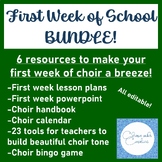 Beginning of the Year - First Week of School - Choir Bundle