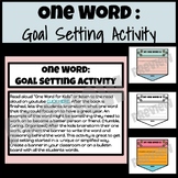 Beginning of the Year Goal Setting Activity: One Word
