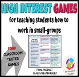 Four High Interest Games for Training Students to Work in Small Groups