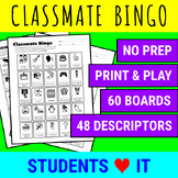 Back to School Icebreaker Classmate Bingo Game for Middle 