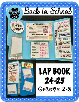 First Week of School- LAP BOOK 2022-2023 by Wagging in 2nd | TPT