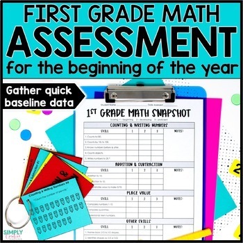 Preview of Beginning of the Year Math Assessment for 1st Grade