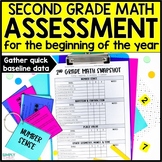 Beginning of the Year Math Assessment for 2nd Grade