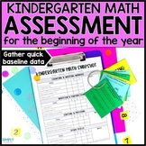 Beginning of the Year Math Assessment for Kindergarten