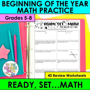 Preview of Beginning of the Year Math Problems Bundle