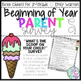 Beginning of the Year Parent Survey