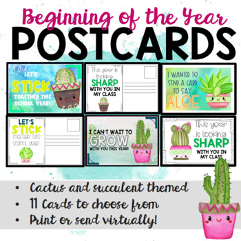 Preview of Beginning of the Year Postcards- Distance Learning