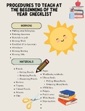 Beginning of the Year Procedures Checklist