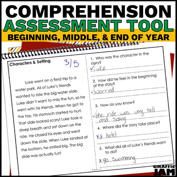 Preview of End of the Year Reading Comprehension Assessment for IEP Goals