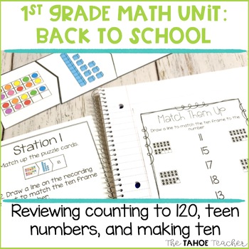 Preview of Beginning of the Year Review, Counting, and Making Ten | A 1st Grade Math Unit