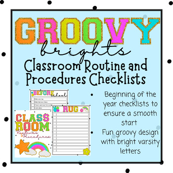 Preview of Beginning of the Year Routines and Procedures Checklists - GROOVY BRIGHTS