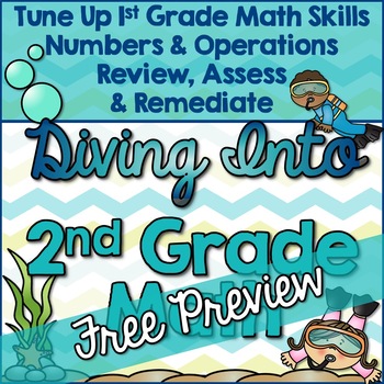 Preview of Beginning of the Year: Second Grade Math Review FREE PREVIEW