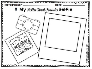 Beginning of the Year Selfie {Freebie} by First Grade Buddies | TPT