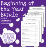Beginning of the Year Social Emotional Bundle-3rd, 4th, 5t