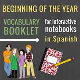 Beginning of the Year Spanish Interactive Notebook Booklet
