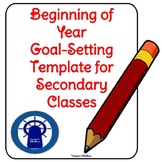 Beginning of the Year Student Goal-Setting Template for Se