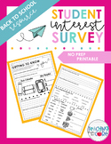Beginning of the Year Student Interest Survey