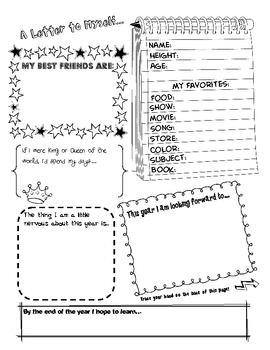 Beginning of the Year Student Letter by Elise Stoddard | TpT