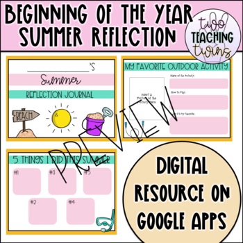 Preview of Beginning of the Year - Summer Reflection
