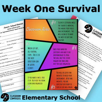 Preview of Beginning of the Year Survival Kit | Elementary Instrumental Pull-Out