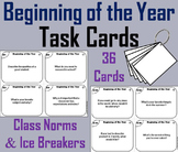 Beginning of the Year Task Cards:  Back to School Ice Brea