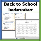 First Day of School Activity Ice Breaker