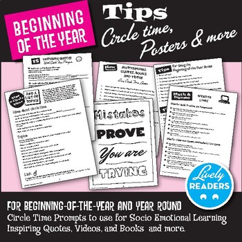 Preview of Back to School Tips for Circle Time and more