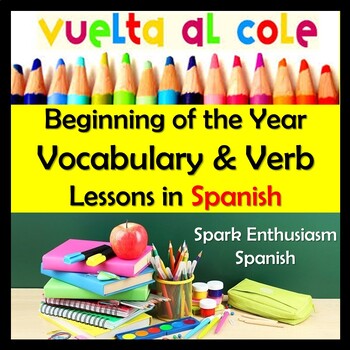 Preview of Beginning of the Year Vocabulary and Verb Packet in Spanish