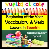 Beginning of the Year Vocabulary and Verb Packet in Spanish