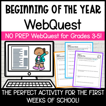 Preview of Beginning of the Year WebQuest | Activity for the Beginning of the School Year!