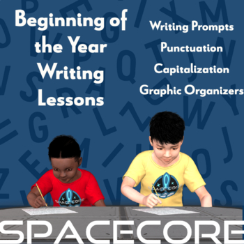 Preview of Beginning of the Year Writing 1st and 2nd Grade | Writing Prompts | Graphic Org