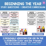 Beginning of the year Study Questions Creative Curriculum 