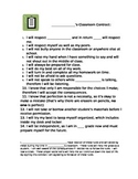 Beginning of the year classroom contract