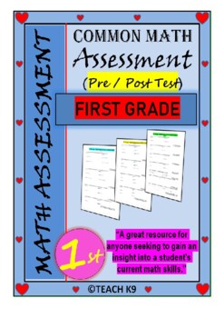 Preview of Beginning of the year math assessment 1st grade