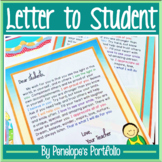 Beginning or End of the Year Letter to Student From Teache