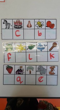 Preview of Beginning sound reusable cards - reading centres