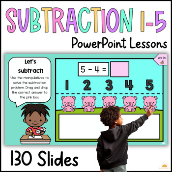 Preview of Beginning subtraction in Kindergarten Digital Lessons Numbers 1-5
