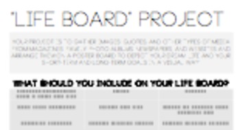Preview of Beginning/End of Year Project - Life Board Project - Future Goal Planning