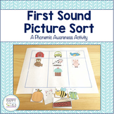 First Sound Picture Sort - A Phonemic Awareness Activity