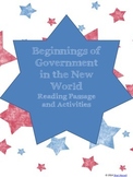 Beginnings of Government in the New World Reading Passage 