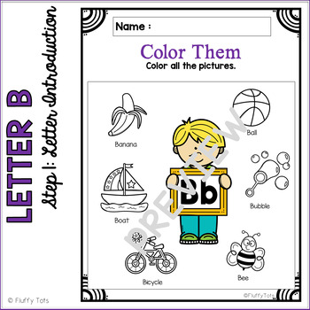 beginning sounds worksheet letter b by fluffy tots tpt