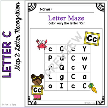 Beginning Sounds Worksheet : Letter C by Fluffy Tots | TpT