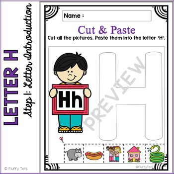 beginning sounds worksheet letter h by fluffy tots tpt